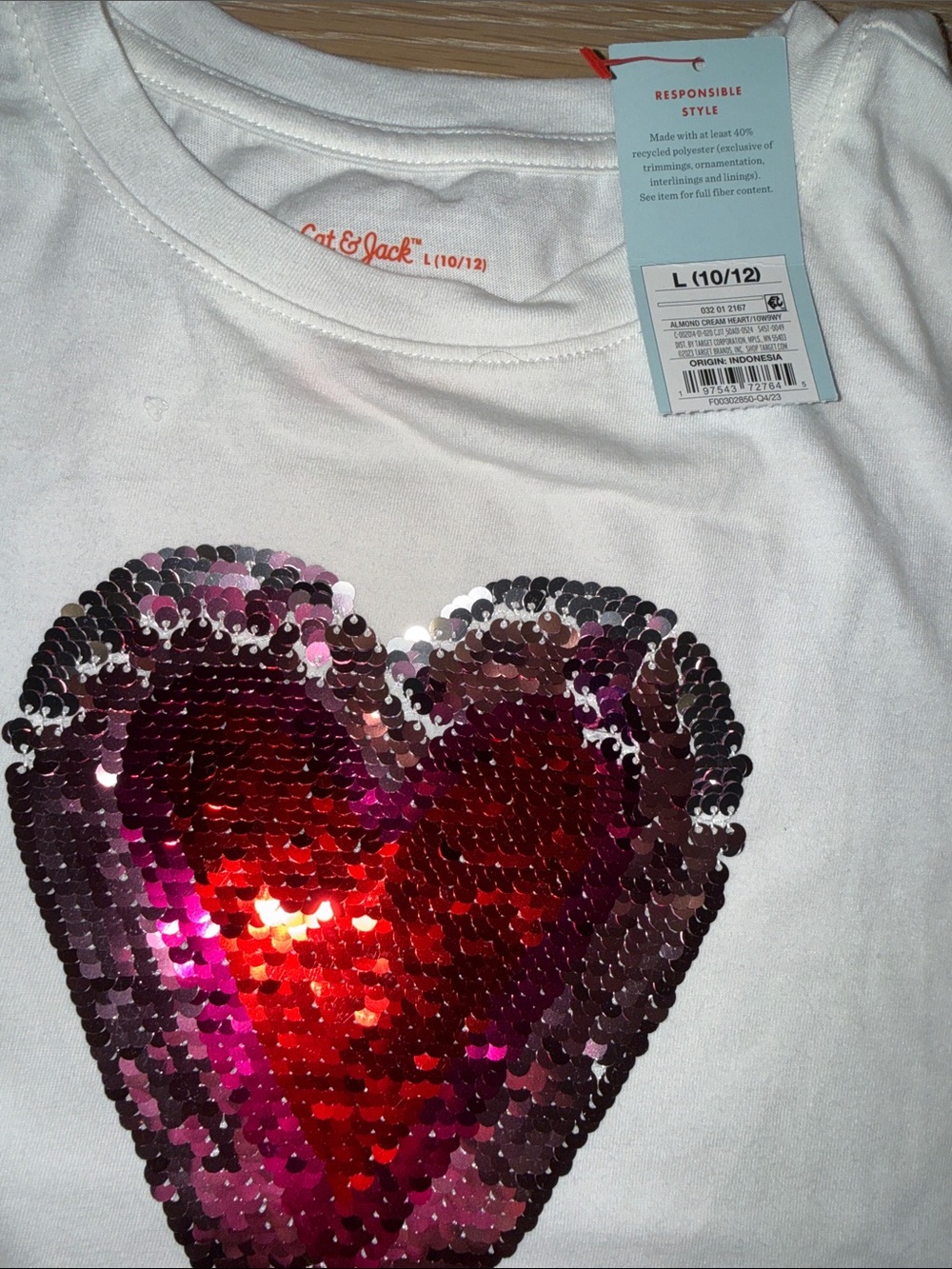 NWT Cat & Jack Bundle of 3 Girls Short-Sleeve Tees -one with sequins. Size 10 - Picture 9 of 14